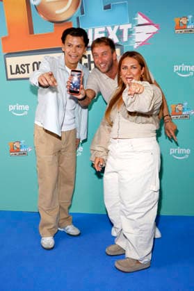 Paul Luca Fischer, Freshtorge, and Selfiesandra at the premiere of the Prime Video comedy game show LOL Next at AchtBerlin in Berlin, August 26, 2026 Foto:xA.xBuggex xFuturexImagex lol_6841