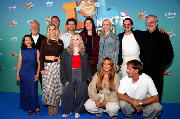 Yakira Traub, Otto Steiner, Laura Larsson, Freshtorge, Paul Luca Fischer, Maria Ziffy, Helge Mark Lodder, Hazel Brugger, Selfiesandra, Marti Fischer, Aditotoro, and Volker Neuenhoff at the premiere of the Prime Video comedy game show LOL Next at AchtBerlin in Berlin, August 26, 2026 Foto:xA.xBuggex xFuturexImagex lol_6855
