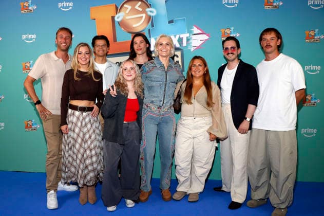 Freshtorge, Laura Larsson, Paul Luca Fischer, Maria Ziffy, Helge Mark Lodder, Hazel Brugger, Selfiesandra, Marti Fischer, and Adrian Vogt (aka Aditotoro) at the premiere of the Prime Video comedy game show LOL Next at AchtBerlin, Berlin, August 26, 2026 Foto:xA.xBuggex xFuturexImagex lol_6856