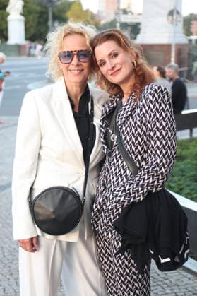 Katja Riemann and Nadine Schori at the opening reception for the 2026 UFA Film Nights on the rooftop terrace of the Bertelsmann Berlin office, August 26, 2026 Foto:xAgenturxWehnertx xGränzdörferx xFuturexImagex ufa_6707