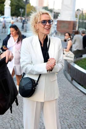 Katja Riemann at the opening reception for the 2026 UFA Film Nights on the rooftop terrace of the Bertelsmann Berlin office, August 26, 2026 Foto:xAgenturxWehnertx xGränzdörferx xFuturexImagex ufa_6710