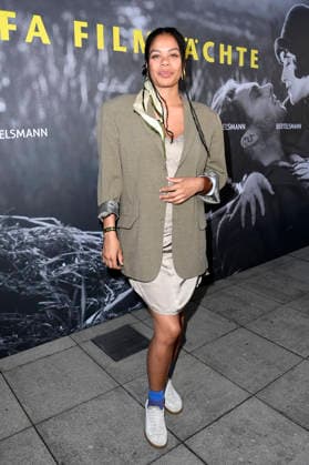 Jane Chirwa at the opening reception for the 2026 UFA Film Nights on the rooftop terrace of the Bertelsmann Berlin office, August 26, 2026 Foto:xN.xKubelkax xFuturexImagex ufa_6758