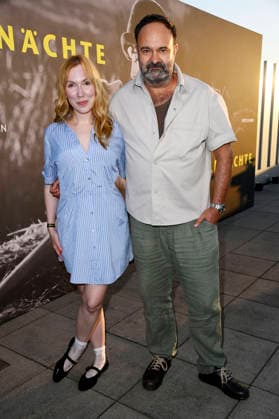 Christin Nichols and Tom Keune at the opening reception for the 2026 UFA Film Nights on the rooftop terrace of the Bertelsmann Berlin office, August 26, 2026 Foto:xN.xKubelkax xFuturexImagex ufa_6767