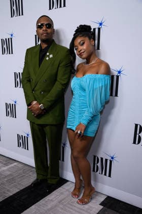 August 26, 2026, Los Angeles, California, USA: 26 August 2026 - Los Angeles, California - NAS and DESTINY JONES at the 2026 BMI R&B HIP-HOP Awards red carpet arrivals held at Fairmont Century Plaza Los Angeles USA - ZUMAs247 20260826_zmp_s247_009 Copyright: xCharliexSteffensx
