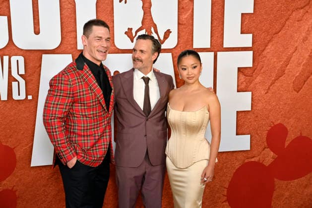 Cast members John Cena, Dave Green, Will Forte and Lana Condor (L-R) attend Ketchup Entertainment s premiere of the animated quirky comedy Coyote vs. Acme at the Westwood Village Theater in Los Angeles on Wednesday, August 26, 2026. Storyline: A story set in the ACME warehouse, the manufacturer of anything and everything used by the Looney Tunes characters.  LAP2026082620 JIMxRUYMEN