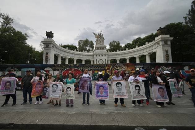 Families march in Mexico City ahead of 12th anniversary of Ayotzinapa disappearances MEXICO CITY, MEXICO AUGUST 26, 2026: Relatives of the 43 missing students from the Ayotzinapa Rural Teachers™ College, joined by students and activists, march from the Angel of Independence toward the Hemiciclo a Benito Juarez in Mexico City on August 26, 2026. The demonstration, held as part of the 143 Accion Global por Ayotzinapa y MÃ xico, took place one month before the 12th anniversary of the disappearance of the 43 students in Guerrero in September 2014. Ciudad de MÃ xico Mexico Copyright: x xAlbertoxRoax xJNAxPressx