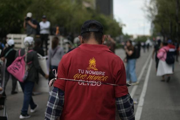 Families march in Mexico City ahead of 12th anniversary of Ayotzinapa disappearances MEXICO CITY, MEXICO AUGUST 26, 2026: Relatives of the 43 missing students from the Ayotzinapa Rural Teachers™ College, joined by students and activists, march from the Angel of Independence toward the Hemiciclo a Benito Juarez in Mexico City on August 26, 2026. The demonstration, held as part of the 143 Accion Global por Ayotzinapa y MÃ xico, took place one month before the 12th anniversary of the disappearance of the 43 students in Guerrero in September 2014. Ciudad de MÃ xico Mexico Copyright: x xAlbertoxRoax xJNAxPressx
