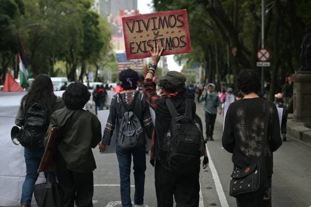 Families march in Mexico City ahead of 12th anniversary of Ayotzinapa disappearances MEXICO CITY, MEXICO AUGUST 26, 2026: Relatives of the 43 missing students from the Ayotzinapa Rural Teachers™ College, joined by students and activists, march from the Angel of Independence toward the Hemiciclo a Benito Juarez in Mexico City on August 26, 2026. The demonstration, held as part of the 143 Accion Global por Ayotzinapa y MÃ xico, took place one month before the 12th anniversary of the disappearance of the 43 students in Guerrero in September 2014. Ciudad de MÃ xico Mexico Copyright: x xAlbertoxRoax xJNAxPressx