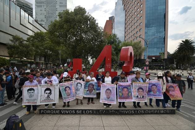 Families march in Mexico City ahead of 12th anniversary of Ayotzinapa disappearances MEXICO CITY, MEXICO AUGUST 26, 2026: Relatives of the 43 missing students from the Ayotzinapa Rural Teachers™ College, joined by students and activists, march from the Angel of Independence toward the Hemiciclo a Benito Juarez in Mexico City on August 26, 2026. The demonstration, held as part of the 143 Accion Global por Ayotzinapa y MÃ xico, took place one month before the 12th anniversary of the disappearance of the 43 students in Guerrero in September 2014. Ciudad de MÃ xico Mexico Copyright: x xAlbertoxRoax xJNAxPressx