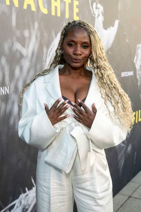 ABB FILM NIGHT: Nikeata Thompson attends the opening reception for the 2026 UFA Film Nights on the rooftop terrace of Bertelsmann Repraesentanz on August 26, 2026, in Berlin, Germany