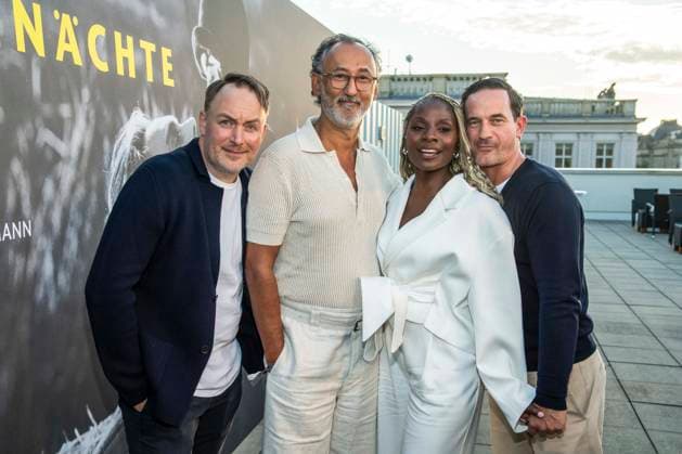 ABB FILM NIGHT Martin Stange, Ercan Durmaz, Nikeata Thompson, and Sönke Möhring were guests at the opening reception for the 2026 UFA Film Nights on the rooftop terrace of Bertelsmann Repraesentanz on August 26, 2026, in Berlin, Germany