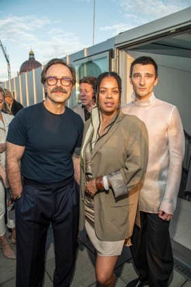 ABB FILM NIGHT: Aleksandar Jovanovic, Jane Chirwa, and Sebastian Schneider attended the opening reception for the 2026 UFA Film Nights on the rooftop terrace of Bertelsmann Repraesentanz on August 26, 2026, in Berlin, Germany