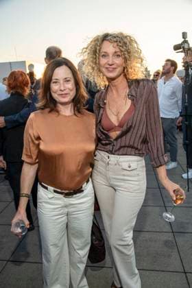 ABB FILM NIGHT: Inka Friedrich and Aline von Drateln attend the opening reception for the 2026 UFA Film Nights on the rooftop terrace of Bertelsmann Repraesentanz on August 26, 2026, in Berlin, Germany