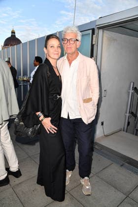 Jeanette Hain and Dominic Raacke Opening Reception for the 2026 UFA Film Nights Rooftop Terrace of the Bertelsmann Representative Office in Berlin August 26, 2026