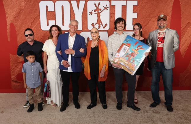 Los Angeles CA August 26: Kimberley Bone Kausen, Craig Kausen, Linda Jones Clough. at Los Angeles Premiere Of Ketchup Entertainment s Coyote Vs Acme held at Westwood Village Theater in Los Angeles, CA. on August 26, 2026 Credit: AdMedia Los Angeles USA - ZUMAa123 20260826_zaa_a123_284 Copyright: xADx