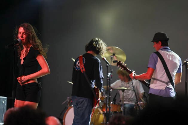 Bar Italia, Jezmi Tarik Fehmi, Nina Cristante, and Sam Fenton performing live at the Pop Kultur Festival on August 26, 2026, in Berlin Bar Italia at the Pop Kultur Festival in Berlin