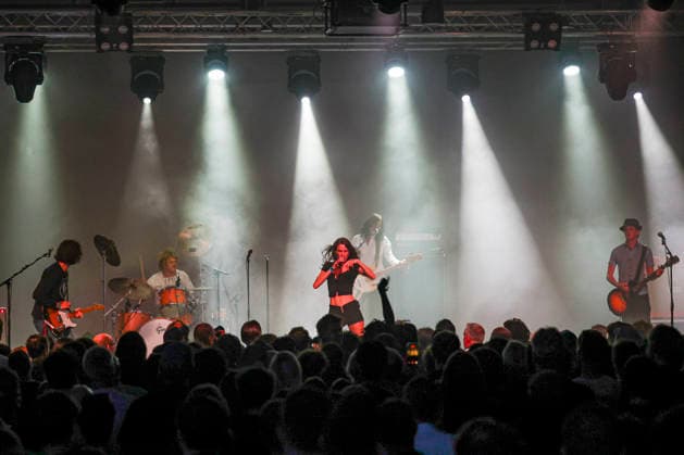 Bar Italia, Jezmi Tarik Fehmi, Nina Cristante, and Sam Fenton performing live at the Pop Kultur Festival on August 26, 2026, in Berlin Bar Italia at the Pop Kultur Festival in Berlin