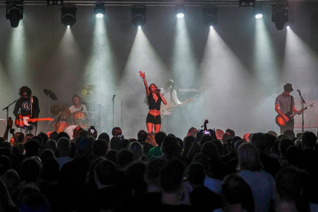 Bar Italia, Jezmi Tarik Fehmi, Nina Cristante, and Sam Fenton performing live at the Pop Kultur Festival on August 26, 2026, in Berlin Bar Italia at the Pop Kultur Festival in Berlin