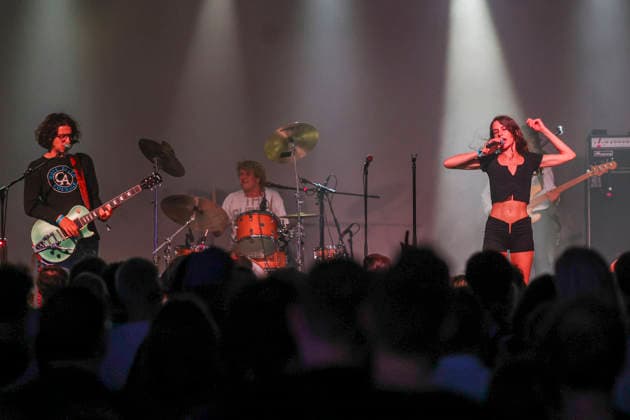 Bar Italia, Jezmi Tarik Fehmi, Nina Cristante, and Sam Fenton performing live at the Pop Kultur Festival on August 26, 2026, in Berlin Bar Italia at the Pop Kultur Festival in Berlin