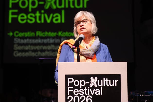 Opening: Cerstin Ullrike Richter Kotowski, State Secretary for Culture at the Berlin Senate Department for Culture and Social Cohesion, Berlin Silent Green POP Culture Festival 26 Cerstin Ullrike Richter Kotowski, State Secretary for Culture at the Berlin Senate Department for Culture and Social Cohesion