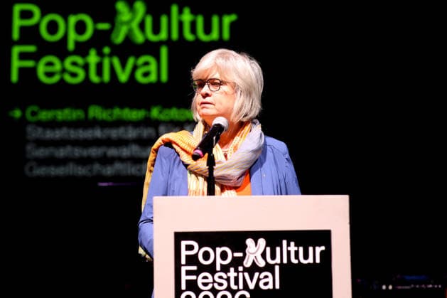 Opening: Cerstin Ullrike Richter Kotowski, State Secretary for Culture at the Berlin Senate Department for Culture and Social Cohesion, Berlin Silent Green POP Culture Festival 26 Cerstin Ullrike Richter Kotowski, State Secretary for Culture at the Berlin Senate Department for Culture and Social Cohesion