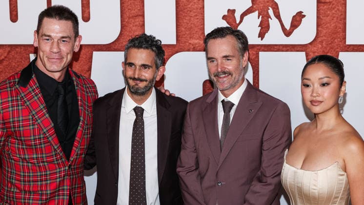 Los Angeles Premiere Of Ketchup Entertainment s Coyote vs. Acme WESTWOOD, LOS ANGELES, CALIFORNIA, USA - AUGUST 26: John Cena, Dave Green, Will Forte and Lana Condor arrive at the Los Angeles Premiere Of Ketchup Entertainment s Coyote vs. Acme held at Westwood Village Theater on August 26, 2026 in Westwood, Los Angeles, California, United States. Westwood Westwood Village Theater California United States Copyright: xKayxQiao ImagexPressxAgencyx