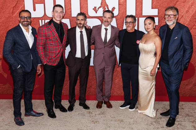 Los Angeles Premiere Of Ketchup Entertainment s Coyote vs. Acme WESTWOOD, LOS ANGELES, CALIFORNIA, USA - AUGUST 26: Vahan Yepremyan, John Cena, Dave Green, Will Forte, Christopher DeFaria, Lana Condor and Gareth West arrive at the Los Angeles Premiere Of Ketchup Entertainment s Coyote vs. Acme held at Westwood Village Theater on August 26, 2026 in Westwood, Los Angeles, California, United States. Westwood Westwood Village Theater California United States Copyright: xKayxQiao ImagexPressxAgencyx