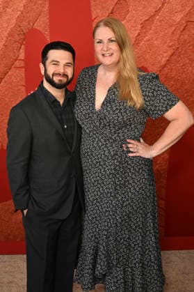 Samm Levine and Rachel Cushing Levine at the premiere of the movie *Coyote vs. Acme* at the Fox Village Theater in Los Angeles, August 26, 2026 Foto:xD.xStarbuckx xFuturexImagex coyote_6870