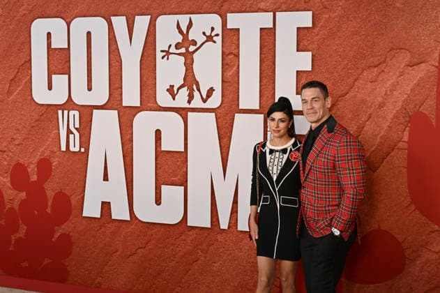 John Cena with his wife, Shay Shariatzadeh, at the premiere of the movie *Coyote vs. Acme* at the Fox Village Theater in Los Angeles, August 26, 2026 Foto:xD.xStarbuckx xFuturexImagex coyote_6920