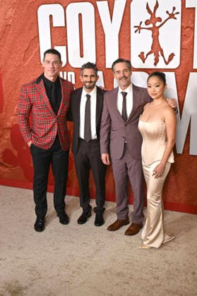 John Cena, Dave Green, Will Forte, and Lana Condor at the premiere of the movie *Coyote vs. Acme* at the Fox Village Theater in Los Angeles on August 26, 2026 Foto:xD.xStarbuckx xFuturexImagex coyote_6928