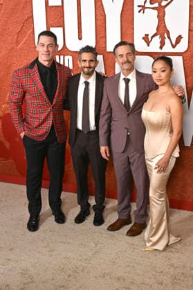 John Cena, Dave Green, Will Forte, and Lana Condor at the premiere of the movie *Coyote vs. Acme* at the Fox Village Theater in Los Angeles on August 26, 2026 Foto:xD.xStarbuckx xFuturexImagex coyote_6929