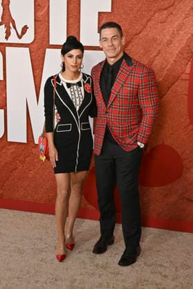 John Cena with his wife, Shay Shariatzadeh, at the premiere of the movie *Coyote vs. Acme* at the Fox Village Theater in Los Angeles, August 26, 2026 Foto:xD.xStarbuckx xFuturexImagex coyote_6921