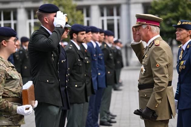 Graduation Ceremony for Final-Year Officer Cadets at the Royal Military Academy 2026 BRUSSELS, BELGIUM - AUGUST 27 : Graduation Ceremony for Final-Year Officer Cadets at the Royal Military Academy. King Philippe, Queen Mathilde, and Her Royal Highness Princess Elisabeth attended the graduation ceremony for final-year officer cadets at the Royal Military Academy. Graduates from the 176th Polytechnic Class, the 162nd Class in Social and Military Sciences (to which Prince Gabriel belongs), and various classes from the Special Division were honored during the ceremony on August 27, 2026 in Brussels, Belgium, 27 08 2026 Brussels Belgium  Copyright: xDidierxLebrunx