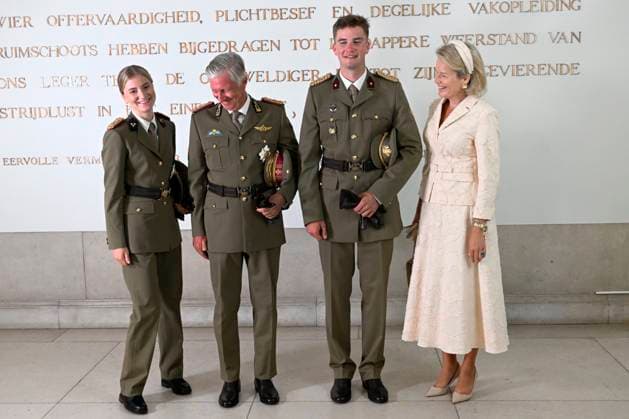 Graduation Ceremony for Final-Year Officer Cadets at the Royal Military Academy 2026 BRUSSELS, BELGIUM - AUGUST 27 : Graduation Ceremony for Final-Year Officer Cadets at the Royal Military Academy. King Philippe, Queen Mathilde, Princess Elisabeth attended the graduation ceremony for final-year officer cadets at the Royal Military Academy. Graduates from the 176th Polytechnic Class, the 162nd Class in Social and Military Sciences to which Prince Gabriel belongs, and various classes from the Special Division were honored during the ceremony on August 27, 2026 in Brussels, Belgium, 27 08 2026 Brussels Belgium  Copyright: xDidierxLebrunx