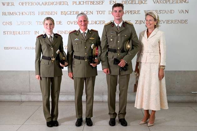 Graduation Ceremony for Final-Year Officer Cadets at the Royal Military Academy 2026 BRUSSELS, BELGIUM - AUGUST 27 : Graduation Ceremony for Final-Year Officer Cadets at the Royal Military Academy. King Philippe, Queen Mathilde, Princess Elisabeth attended the graduation ceremony for final-year officer cadets at the Royal Military Academy. Graduates from the 176th Polytechnic Class, the 162nd Class in Social and Military Sciences to which Prince Gabriel belongs, and various classes from the Special Division were honored during the ceremony on August 27, 2026 in Brussels, Belgium, 27 08 2026 Brussels Belgium  Copyright: xDidierxLebrunx