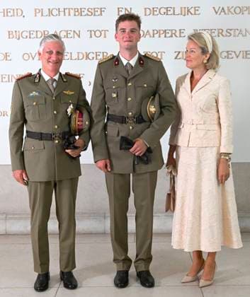 Graduation Ceremony for Final-Year Officer Cadets at the Royal Military Academy 2026 BRUSSELS, BELGIUM - AUGUST 27 : Graduation Ceremony for Final-Year Officer Cadets at the Royal Military Academy. King Philippe, Queen Mathilde, Princess Elisabeth attended the graduation ceremony for final-year officer cadets at the Royal Military Academy. Graduates from the 176th Polytechnic Class, the 162nd Class in Social and Military Sciences to which Prince Gabriel belongs, and various classes from the Special Division were honored during the ceremony on August 27, 2026 in Brussels, Belgium, 27 08 2026 Brussels Belgium  Copyright: xDidierxLebrunx