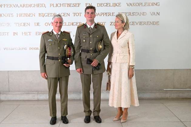 Graduation Ceremony for Final-Year Officer Cadets at the Royal Military Academy 2026 BRUSSELS, BELGIUM - AUGUST 27 : Graduation Ceremony for Final-Year Officer Cadets at the Royal Military Academy. King Philippe, Queen Mathilde, Princess Elisabeth attended the graduation ceremony for final-year officer cadets at the Royal Military Academy. Graduates from the 176th Polytechnic Class, the 162nd Class in Social and Military Sciences to which Prince Gabriel belongs, and various classes from the Special Division were honored during the ceremony on August 27, 2026 in Brussels, Belgium, 27 08 2026 Brussels Belgium  Copyright: xDidierxLebrunx