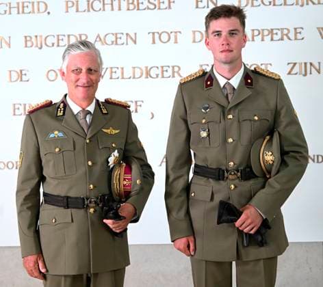 Graduation Ceremony for Final-Year Officer Cadets at the Royal Military Academy 2026 BRUSSELS, BELGIUM - AUGUST 27 : Graduation Ceremony for Final-Year Officer Cadets at the Royal Military Academy. King Philippe, Queen Mathilde, Princess Elisabeth attended the graduation ceremony for final-year officer cadets at the Royal Military Academy. Graduates from the 176th Polytechnic Class, the 162nd Class in Social and Military Sciences to which Prince Gabriel belongs, and various classes from the Special Division were honored during the ceremony on August 27, 2026 in Brussels, Belgium, 27 08 2026 Brussels Belgium  Copyright: xDidierxLebrunx