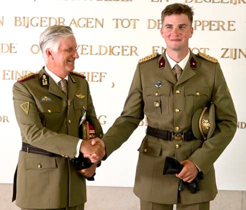 Graduation Ceremony for Final-Year Officer Cadets at the Royal Military Academy 2026 BRUSSELS, BELGIUM - AUGUST 27 : Graduation Ceremony for Final-Year Officer Cadets at the Royal Military Academy. King Philippe, Queen Mathilde, Princess Elisabeth attended the graduation ceremony for final-year officer cadets at the Royal Military Academy. Graduates from the 176th Polytechnic Class, the 162nd Class in Social and Military Sciences to which Prince Gabriel belongs, and various classes from the Special Division were honored during the ceremony on August 27, 2026 in Brussels, Belgium, 27 08 2026 Brussels Belgium  Copyright: xDidierxLebrunx
