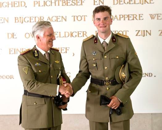 Graduation Ceremony for Final-Year Officer Cadets at the Royal Military Academy 2026 BRUSSELS, BELGIUM - AUGUST 27 : Graduation Ceremony for Final-Year Officer Cadets at the Royal Military Academy. King Philippe, Queen Mathilde, Princess Elisabeth attended the graduation ceremony for final-year officer cadets at the Royal Military Academy. Graduates from the 176th Polytechnic Class, the 162nd Class in Social and Military Sciences to which Prince Gabriel belongs, and various classes from the Special Division were honored during the ceremony on August 27, 2026 in Brussels, Belgium, 27 08 2026 Brussels Belgium  Copyright: xDidierxLebrunx