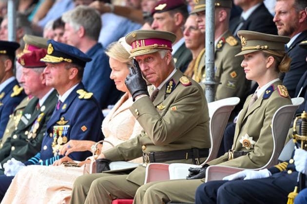 Prince Gabriel - Royal Military School Brussels, 27 08 2026 : Belgian Royals attend the graduation ceremony of the graduating officer cadets of the Royal Military School. The graduates of the 176th Polytechnic Class, the 162nd Social and Military Sciences Class, to which His Royal Highness Prince Gabriel belongs, and various classes of the Special Division, are honoured during the ceremony. Pix : King Philippe , Queen Mathilde , Princess Elisabeth . Credit : Peter De Smedt CC . Brussels Belgium  Copyright: xContentxCurationx PeterxDexSmedtx xCCx
