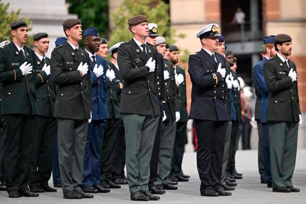 Graduation Ceremony for Final-Year Officer Cadets at the Royal Military Academy 2026 BRUSSELS, BELGIUM - AUGUST 27 : Graduation Ceremony for Final-Year Officer Cadets at the Royal Military Academy. Graduates from the 176th Polytechnic Class, the 162nd Class in Social and Military Sciences to which Prince Gabriel belongs, and various classes from the Special Division were honored during the ceremony on August 27, 2026 in Brussels, Belgium, 27 08 2026 Brussels Belgium  Copyright: xDidierxLebrunx