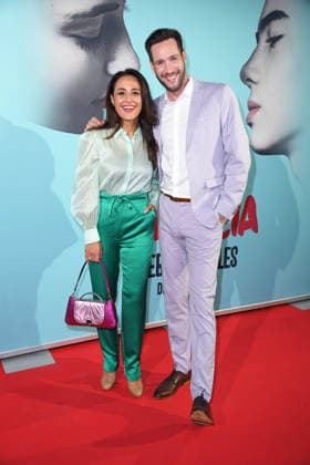 Nina Moghaddam and Sven Kroll at the musical premiere of *ROMEO JULIA: LOVE IS EVERYTHING* at the Capitol Theater in Düsseldorf on August 27, 2026