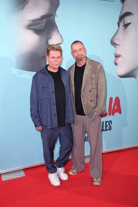 Peter Plate and Ulf Leo Sommer at the musical premiere of *ROMEO JULIA LIEBE IST ALLES* at the Capitol Theater in Düsseldorf on August 27, 2026