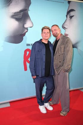 Peter Plate and Ulf Leo Sommer at the musical premiere of *ROMEO JULIA LIEBE IST ALLES* at the Capitol Theater in Düsseldorf on August 27, 2026