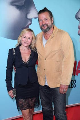 Dorkas Kiefer with her husband Sascha Hauck at the musical premiere of *ROMEO JULIA LIEBE IST ALLES* at the Capitol Theater in Düsseldorf on August 27, 2026