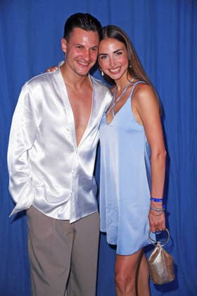 Ekaterina Leonova with her boyfriend Ilya Viarmenich at the musical premiere of *ROMEO JULIA: LOVE IS EVERYTHING* at the Capitol Theater in Düsseldorf on August 27, 2026