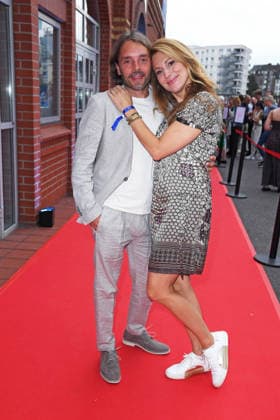 Mara Bergmann with her boyfriend Alexander Hoffmann at the premiere of the musical *ROMEO JULIA LIEBE IST ALLES* at the Capitol Theater in Düsseldorf on August 27, 2026