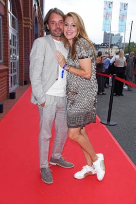 Mara Bergmann with her boyfriend Alexander Hoffmann at the premiere of the musical *ROMEO JULIA LIEBE IST ALLES* at the Capitol Theater in Düsseldorf on August 27, 2026