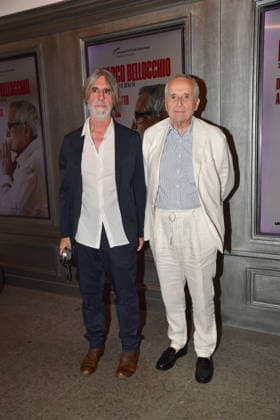 IPA87851928 - Rome, Cinema Quattro Fontane: Preview of the film Marco Bellocchio: The Door to Reality. Pictured: Fabio Lovino and Marco Bellocchio  Copyright: xVincenzoxLandix xVincenzoxLandix 87851928
